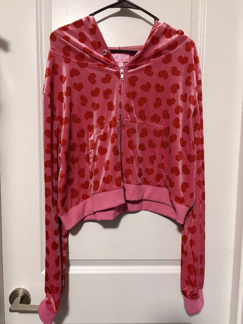 Dolls Kill Sugar Thrillz Miss Loyal Maneater Velour Track Jacket Jennifers Body